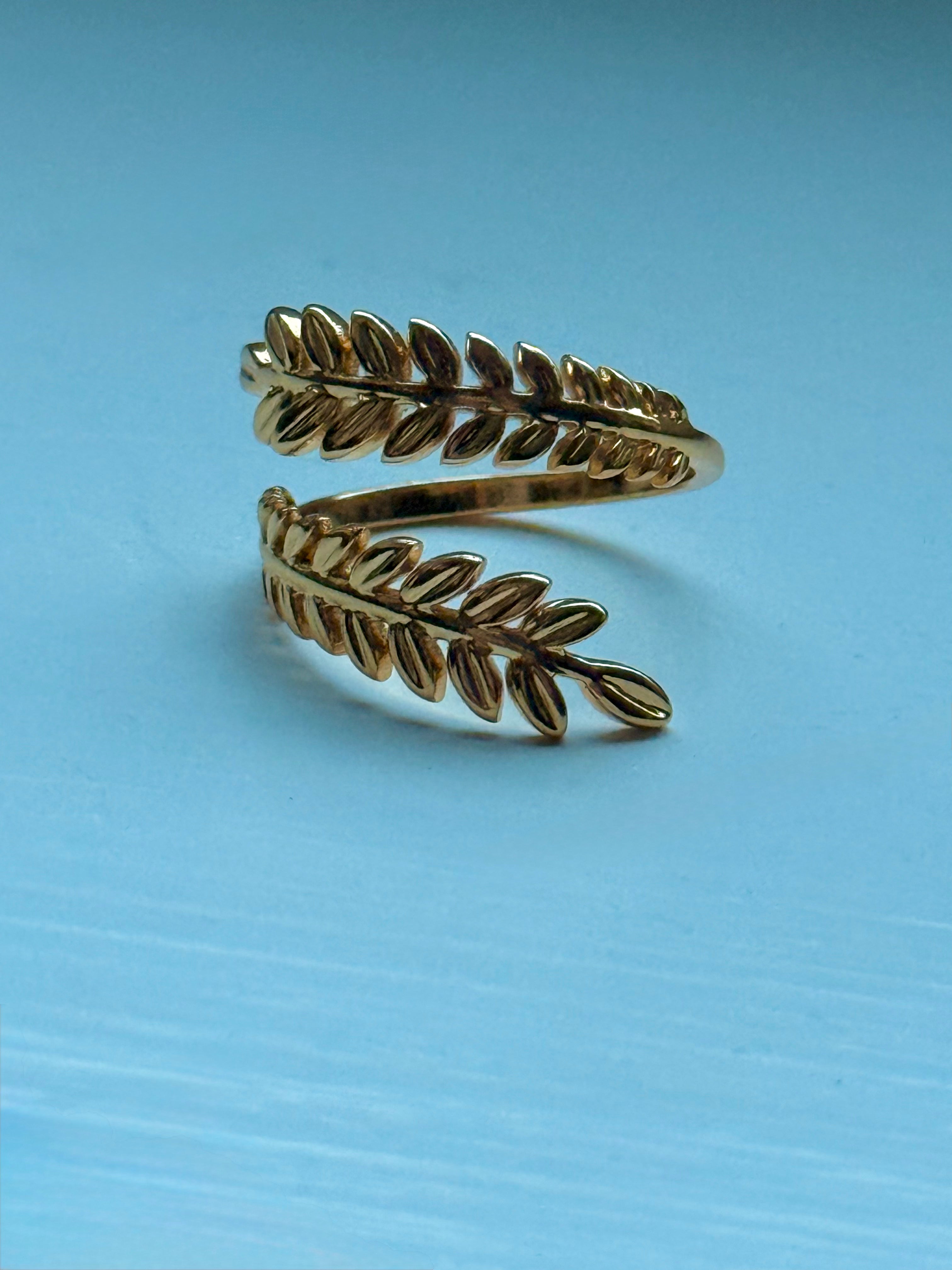 Wrapped Leaf Ring