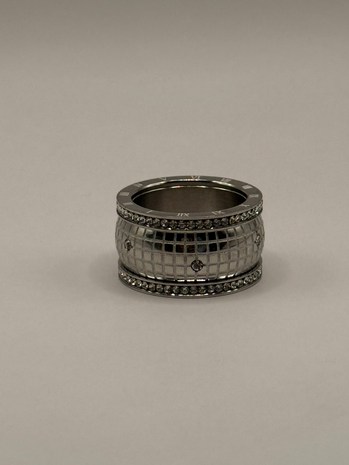 Silver Diamanté DiscRing