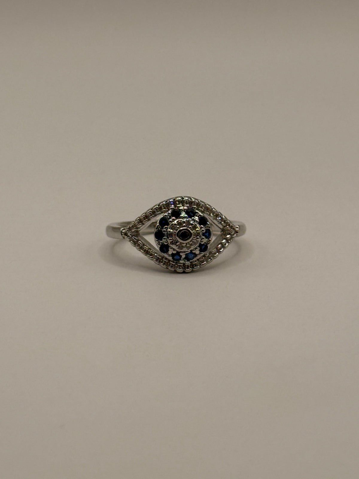 Silver Realistic Nazar ring