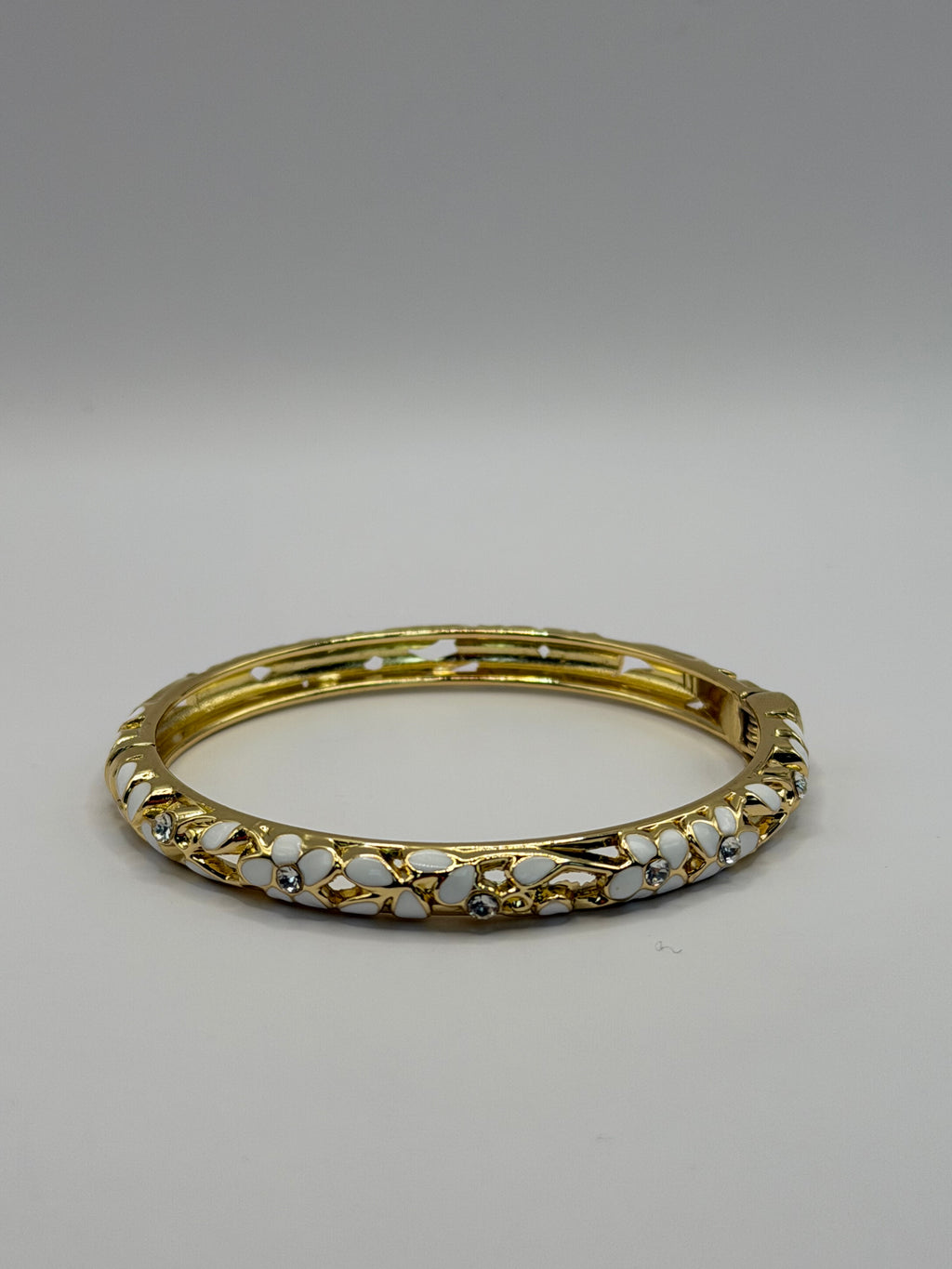 Ethereal Gold White Bangle