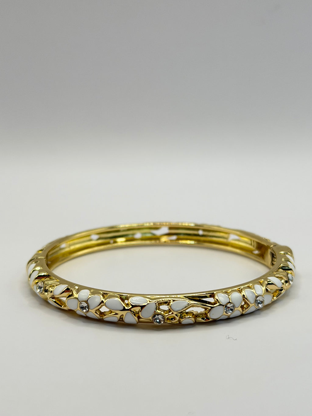 Ethereal Gold White Bangle