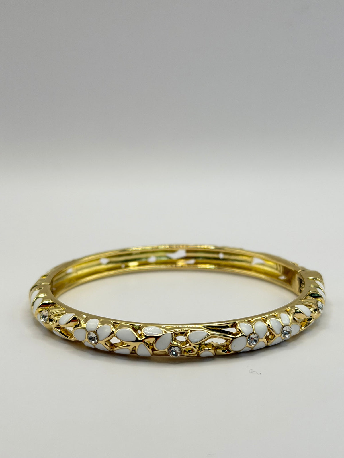 Ethereal Gold White Bangle