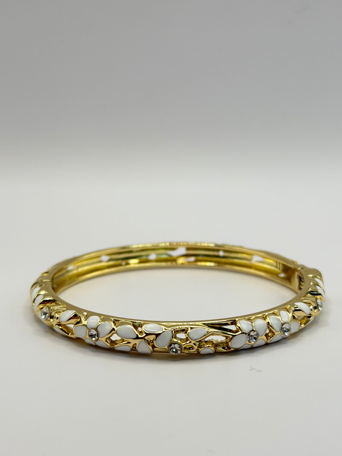 Ethereal Gold White Bangle